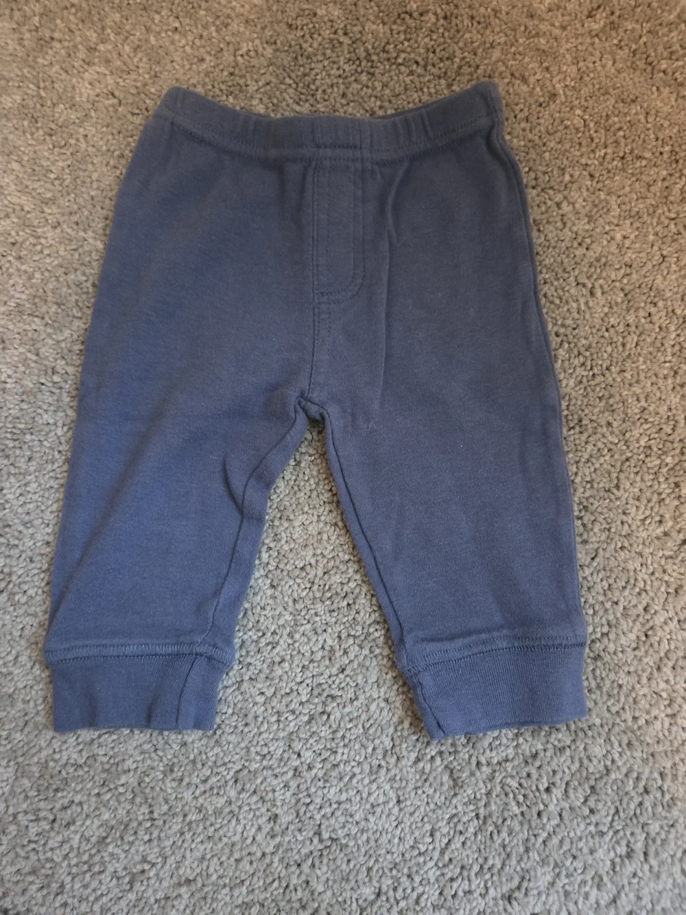 Nature Organic Cotton 3pk Baby Boy 6-9M Pull-On Jogger Pants - Gray and Navy